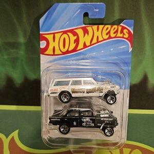 HotWheels Gassers Double Pack Black and White Collector Car Set